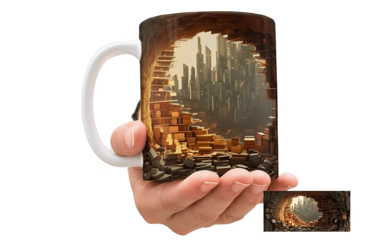 ARTE GRÁTIS SUBLIMAÇÃO DE CANECAS - 3D