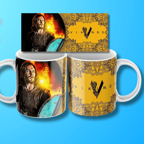 Artes Grátis para Sublimação de Canecas – Série Vikings 🛡️⚔️