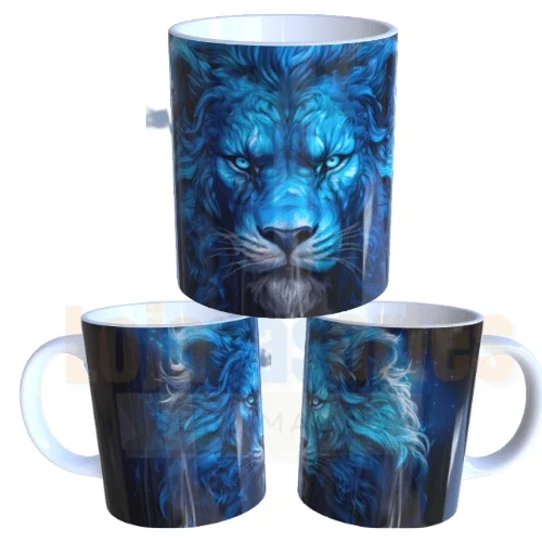 ARTE GRÁTIS CANECA LEÃO AZUL – BLUE LION