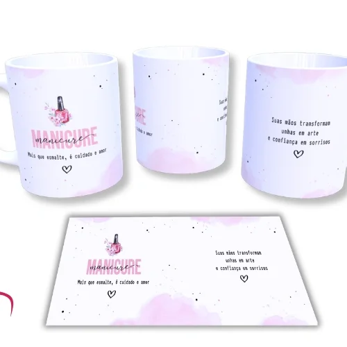ARTE GRÁTIS SUBLIMAÇÃO DE CANECAS – PROFISSÃO MANICURE