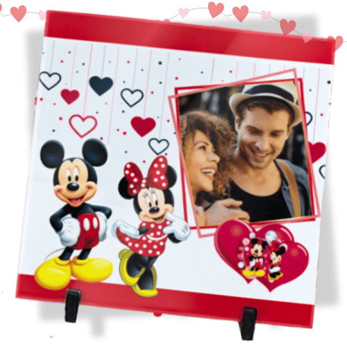 ARTE GRÁTIS AZULEJO DIA DOS NAMORADOS MICKEY E MINNIE